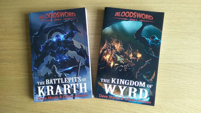 The final designs of the first two BloodSword covers